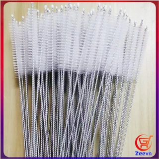 Zeeva แปรงล้างหลอดดูด จุกนม ขนไนล่อน ไม่ทำให้เป็นรอย Stainless steel soft straw straw brush