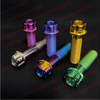 Tc4/gr5 M10x10 มม.-90 มม.1.25P ไทเทเนียมหัวหน้าแปลน Torx สกรูสลักเกลียว M10 รถจักรยานยนต์ titanium สกรู