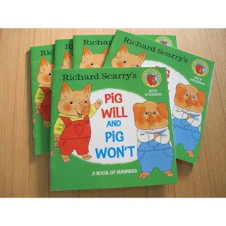 Pig Will Pig Wont by Richard Scarrys Book about Manners with Stickers New(Outlet book)