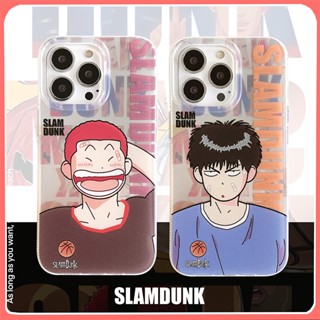 เคสโทรศัพท์มือถือชุบเงิน ลาย SLAM DUNK Sakuragi Rukawa สําหรับ iPhone 14 Pro 14Plus 13 12 Pro Max 11