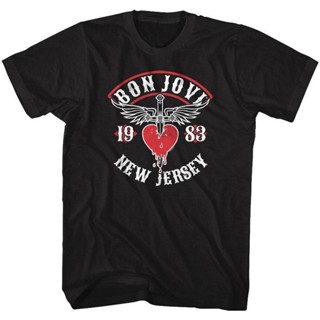 [S-5XL] ผ้าฝ้ายแท้Tokitind เสื้อยืดแขนสั้นผ้าฝ้ายลาย Super light Bon Jovi Nj38 สําหรับผู้ชายS-4XL