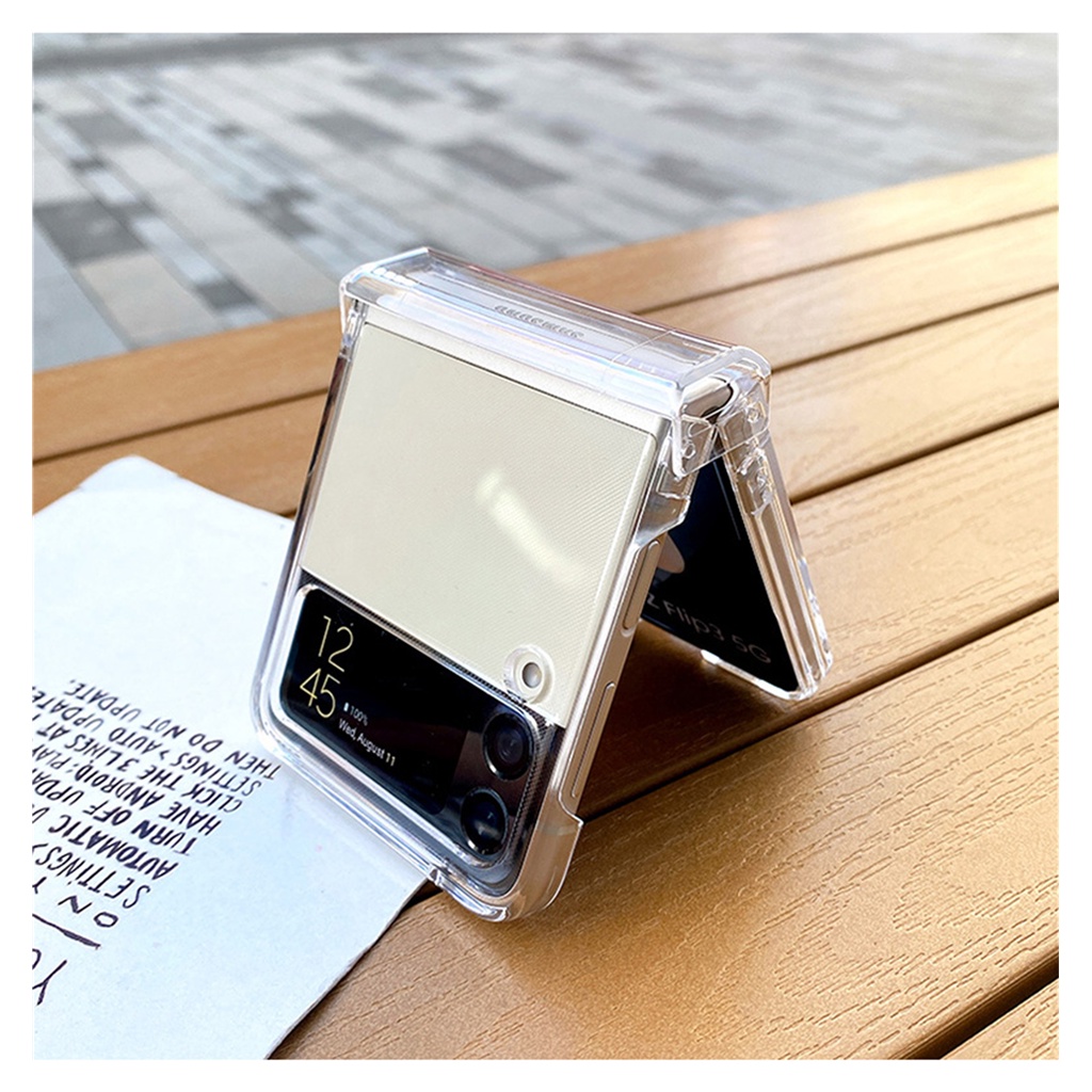 หรูหราแฟชั่นโปร่งใสกันกระแทกเคสโทรศัพท์สําหรับ Galaxy Z Flip 3 5G Z Flip3 Flip5 Flip6 Flip4 Zflip3 Zflip4 Z Flip 4 ฝาหลัง Funda