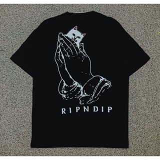 [S-5XL]เสื้อยืด ลาย Ripndip POCKET LORD NERMAL สีดํา สีขาว นําเข้าจากออริจินอล