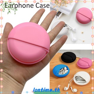 lontime เคสกระเป๋าทรงกลมสําหรับใส่จัดเก็บหูฟัง