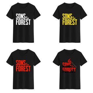 เสื้อยืดคอกลม พิมพ์ลายเกมป่า Mingyuan The Forest Sons of The Forest สีดํา สีขาว สําหรับผู้ชาย และผู้หญิง