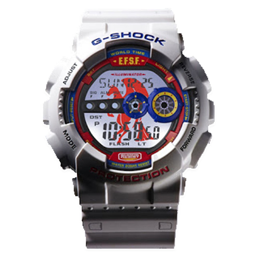 CASIO G-SHOCK นาฬิกาข้อมือ นาฬิกากันน้ำ นาฬิกาของแท้ ประกันศูนย์ CMG 1 ปี รุ่น GD-100 GUNDAM Mobile Suit นาฬิกาสีขาว