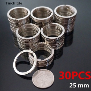 [Tinchitde] 30PCS Polished Silver Split Ring Keyrings Key Chain Hoop Loop Key Holder DIY [Preferred]