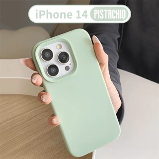 Fresh Color Pistachio Liquid Silicone Phone Case Compatible for iPhone 14 Pro Max 13 12 11 Pro Max Case Shockproof Protective Hard Back Cover