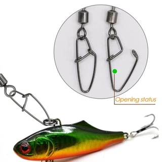 Amber 50 ชิ ้ น Fishing Snap Connector พร ้ อมพินสแตนเลสความแข ็ งแรงสูง 1 #-8 # Heavy Duty Ball