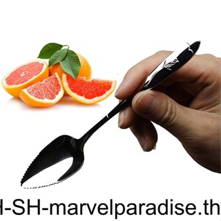 Serrated Edge Spoon Stainless Steel Grapefruit Fruit Cream Ice Spoon Cheese Dessert Scrape