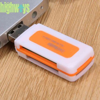 【พร้อมส่ง】เครื่องอ่านการ์ดอัจฉริยะ Mini USB2.0 4 ช่อง SD MMC TF MS M2 [highways.th]