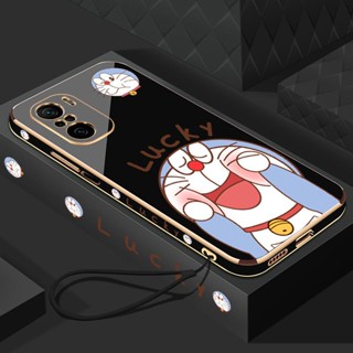 เคสโทรศัพท์มือถือแบบนิ่ม TPU ผิวด้าน ลายการ์ตูนโดราเอมอนนําโชค สําหรับ Xiaomi Poco M5 M5s M4 Pro M4 5G 4G M3 F3 GT