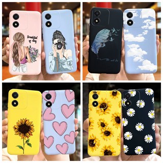 เคสโทรศัพท์ซิลิโคน TPU แบบนิ่ม ลายดอกทานตะวัน สีแคนดี้ สําหรับ Honor X5 2023 X5 4G VNA-LX2