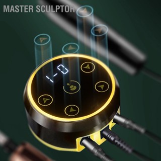 Master Sculptor 2A Tattoo Power Supply Touch LCD แสดงผล Pen Machine Box US ปลั๊กปุ่มสวิทช์ 1/4in Single Jack Input