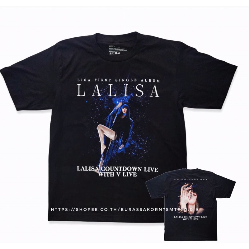 [S-5XL]เสื้อยืดลิซ่า Lisa Lalisa Blackpink เสื้อยืด lisa lalisa black pink