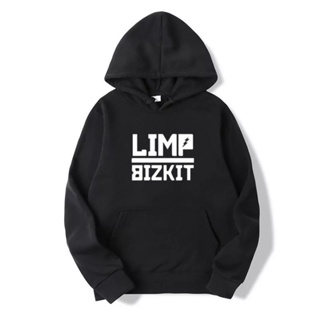 oversize T-shirt Bizkit LIMP Band เสื้อแจ็กเก็ตกันหนาว มีฮู้ด แบบหนา สไตล์ดิสโทร สําหรับผู้ชาย และผู้หญิง S-5XL