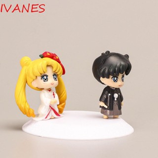 Ivanes โมเดลฟิกเกอร์ Pvc รูปเซเลอร์มูนสําหรับตกแต่งชุดเด็ก