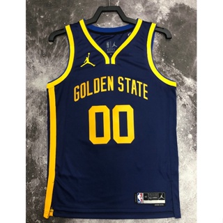 เสื้อกีฬาบาสเก็ตบอล nba Golden State Warriors No.00 Kuminga สีน้ําเงินเข้ม 2023