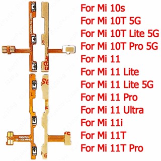 For Xiaomi Mi 11 Ultra 11i 11T Pro 10 Lite 10S 10T 5G Mute Power On Off Key Original Mi10 Mi11 Replacement Spare Parts Volume Switch New Repair Side Button Flex Cable