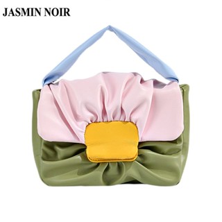 Jasmin NOIR กระเป๋าถือ กระเป๋าสะพายพาดลําตัว หนัง PU ลายดอกไม้ เมฆ สําหรับผู้หญิง