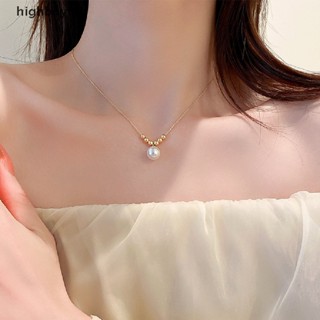 [highbuying] หรูหรา ละเอียดอ่อน จี้มุก ไหปลาร้า สร้อยคอ สําหรับผู้หญิง การออกแบบที่ไม่ซ้ํากัน แฟชั่น สาว เครื่องประดับ ทุกวัน วันเกิด ปาร์ตี้ ของขวัญ สินค้าใหม่