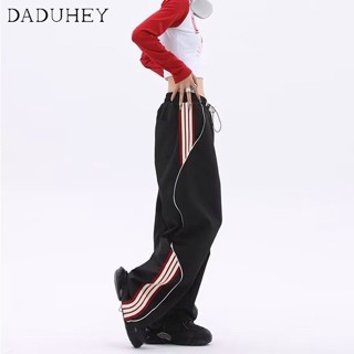 DaDuHey🎈 2023 New Womens Korean-Style Sports Pants High Waist Loose Casual Pants Plus Size Jogging Pants Cargo Pants