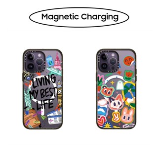 Casetify เคสพลาสติก PC ของแท้ ลาย LIVING MY BEST LIFE สําหรับ iPhone 11 12 13 14 Pro Max