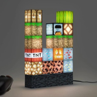 COMELY Minecraft อาคารบล็อกแสง DIY โคมไฟ ตัว Icon Light Usb สําหรับตกแต่งบ้าน