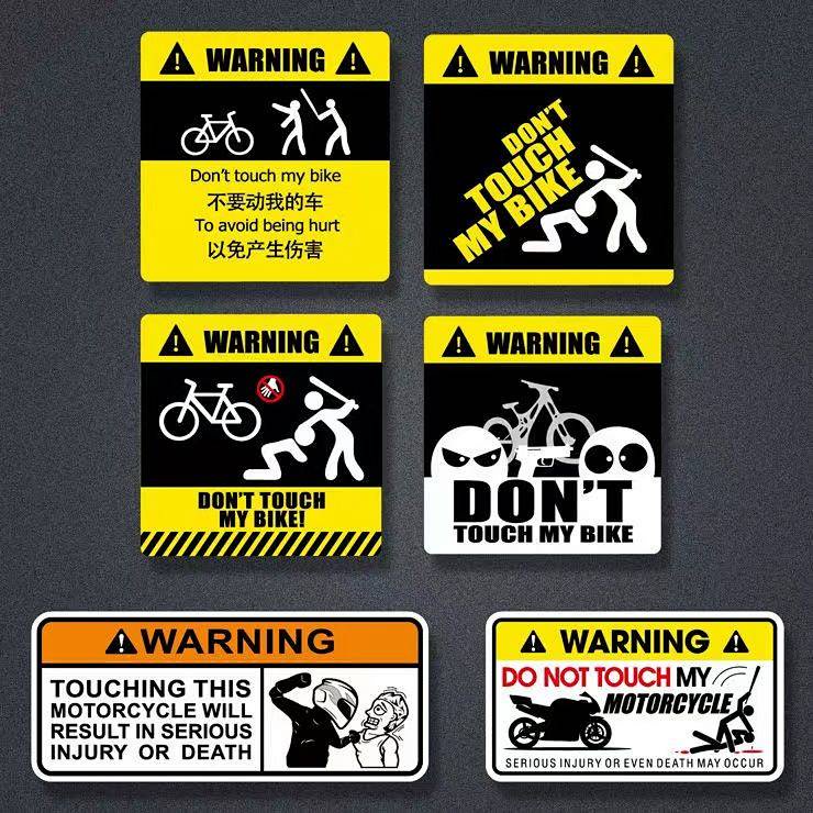Reflective Waterproof Don't Touch Me Don't Touch Me Don't Touch Me Warning Label Car Scratch Cover Motorcycle Bicycle Sticker 7qV0