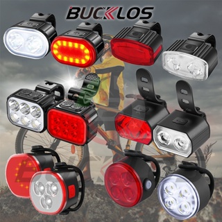 Bucklos ไฟท้ายจักรยาน LED ชาร์จไฟได้ ไฟเตือนความปลอดภัย