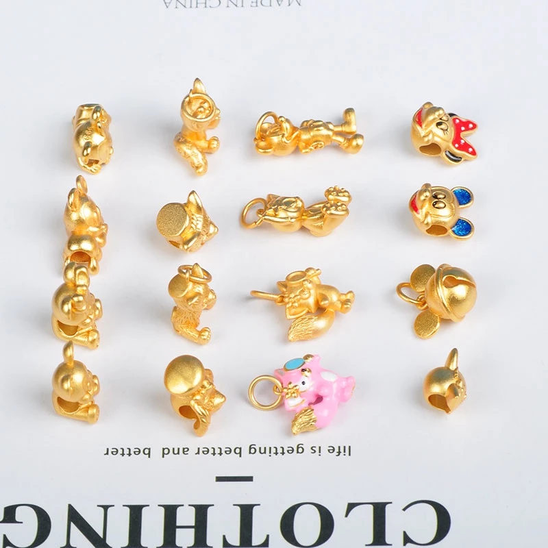 จี้ลูกปัด มิกกี้ มินนี่เมาส์ สีทอง ตกแต่งสร้อยข้อมือ DIY thumbnail 4