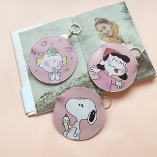 กระเป๋าสตางค์ กระเป๋าใส่เหรียญ หนัง PU ลายการ์ตูน Snoopy น่ารัก สําหรับผู้หญิง