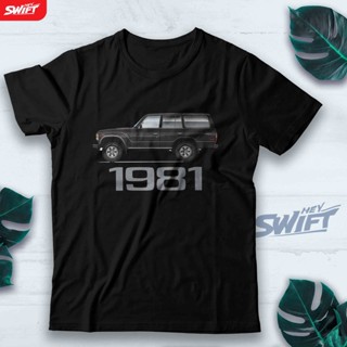 Ixs-5xlsh T-Shirt Pattern 1981 Toyota Land Cruiser FJ60 Black_03