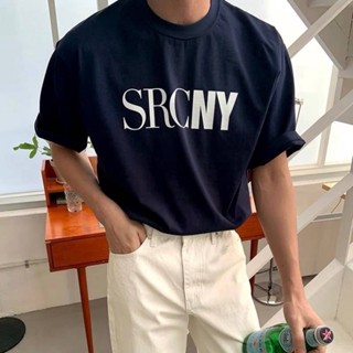 เสื้อเชิ้ตแขนสั้น เสื้อยืดแขนสั้น เสื้อยืดผ้านิ่ม ( พร้อมส่ง ) เสื้อยืดสกรีนลาน SRCNY