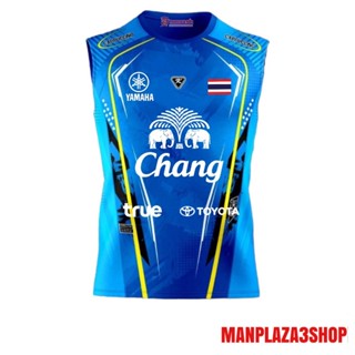 เสื้อกีฬาแขนกุด เสื้อกีฬา เสื้อบอล CC 10 สกรีนช้าง ไซส์พิเศษ