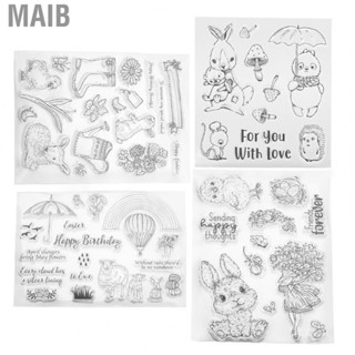 Maib DIY Transparent Stamps  4 Pcs Clear Stamps  for Photo Albums