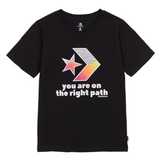 Converse เสื้อ คอนเวิร์ส รุ่น YOU ARE ON THE RIGHT PATH TEE BLACK สีดำ 1422361H1BKXXDIY เสื้อยืด_01