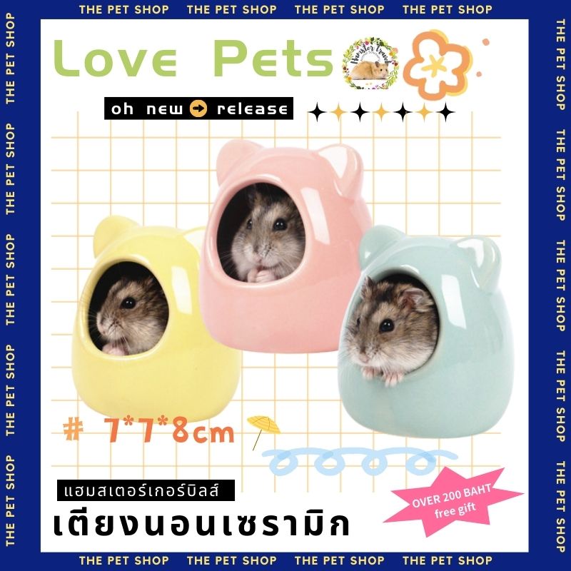 [hamster] บ้านเซรามิคหมี บ้านหมี ยี่ห้อ บ้านแฮมสเตอร์ สำหรับสัตว์เลี้ยง/house