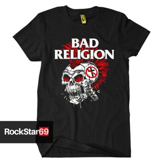 oversize T-shirt Kaos Band BAD RELIGION รองเท้าลําลอง ขนาดใหญ่ สําหรับผู้ใหญ่ ไซซ์ S - 7XL | เสื้อยืด พรีเมี่ยม S-5XL