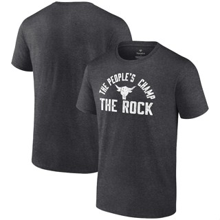 เสื้อยืด พิมพ์ลาย The Rock The Peoples Champ Charcoal The Rock สําหรับผู้ชาย