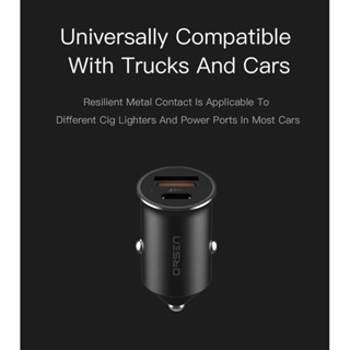 ลำโพง Orsen By Eloop รุ่น C8  หัวชาร์จรถยนต์ Mini Car Charger 45W Max  ที่ชาร์จในรถ USB-A &amp; Type-C รองรับ PD l QC 4.0