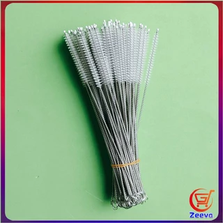 Zeeva แปรงล้างหลอดดูด จุกนม ขนไนล่อน ไม่ทำให้เป็นรอย Stainless steel soft straw straw brush