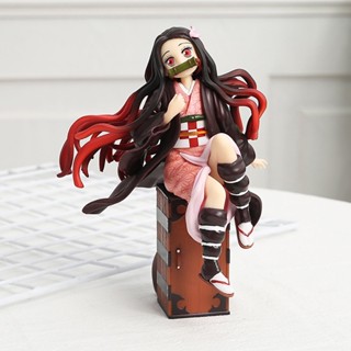 โมเดลฟิกเกอร์ PVC รูปปั้นอนิเมะ Demon Slayer Kamado Nezuko ขนาด 15 ซม. เหมาะกับของขวัญวันเกิด ของเล่นสําหรับเด็ก