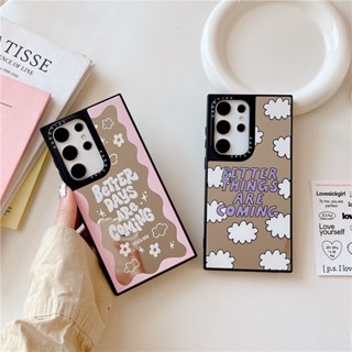 CASETIFY เคสโทรศัพท์มือถือ TPU กันกระแทก ลายคําคมสร้างสรรค์ สําหรับ Samsung Galaxy S23 Ultra S23 Plus S22 Ultra