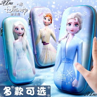 Disney กล่องเครื่องเขียน ปากกาคริสตัล ลายการ์ตูนเจ้าหญิงเอลซ่า หิมะ ความจุเยอะ 2023 SS6C สําหรับเด็กนักเรียนอนุบาล