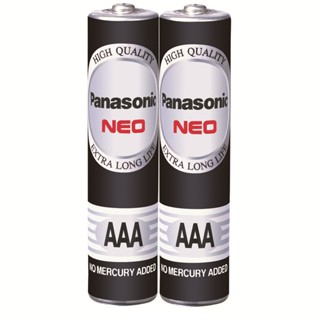 ถ่าน Panasonic ถ่านไฟฉาย ถ่าน พานาโซนิค AA / AAA 1.5V รุ่น NEO สีดำ