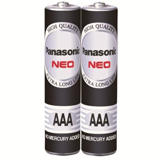 ถ่าน Panasonic ถ่านไฟฉาย ถ่าน พานาโซนิค AA / AAA 1.5V รุ่น NEO สีดำ