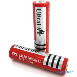 ถ่านไฟฉาย Buybuytech ถ่านชาร์จได้ 2x 3.7V 18650 6800mAh Li-ion สำหรับไฟฉาย ถ่านไฟฉาย