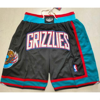 【4 สไตล์】กางเกงขาสั้นบาสเก็ตบอล NBA Memphis Grizzlies สีดํา