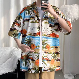 เสื้อฮาวาย Freesize เสื้อเชิ้ต hawaii เชิ๊ตเกาหลี สินค้ามาใหม่ ผ้านิ่มใส่สบาย พร้อมส่ง 100 แบบ รุ่น 2104